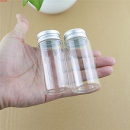 24pcs / lot 37 * 80mm 60 ml mini glazen fles leeg pot container kleine diy decoratieve flessen glas kruiden opslag potten containershigh qualtity