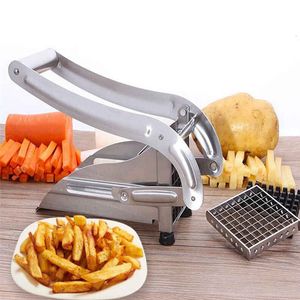 24 pcs/lot acier inoxydable maison frites coupe pommes de terre chips bande Machine de découpe fabricant trancheuse hachoir Dicer avec 2 lames