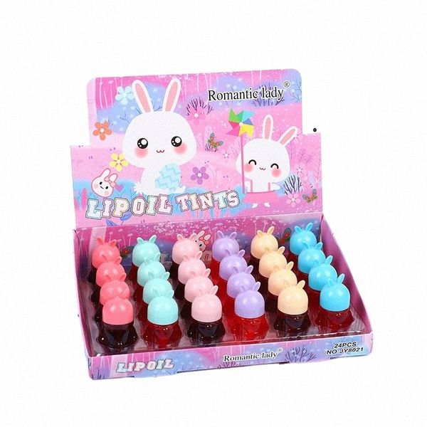 24pcs Belle Lapin Liquide Rouge À Lèvres Étanche Hydratant Lg Durable Brillant À Lèvres Filles Lèvres Soins Lèvres Maquillage En Gros m4Yz #