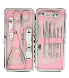 24 piezas Manicura Set Pedicura Cutícula Cutícula Custicle Pick Pick Nail Clipper Kit Herramienta de cuidado de uñas de acero inoxidable Set4955705