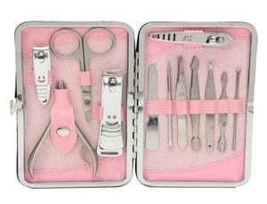 24 -stcs manicure set pedicure schaar scheurmes oor pick nagel klipper kit roestvrij staal nagelverzorging gereedschap manicure set6045819