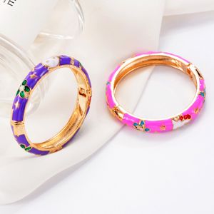 24 pièces vieux pékin cloisonné bracelet rétro ornements style ethnique enfants simple femmes bijoux cadeau mode bracelet