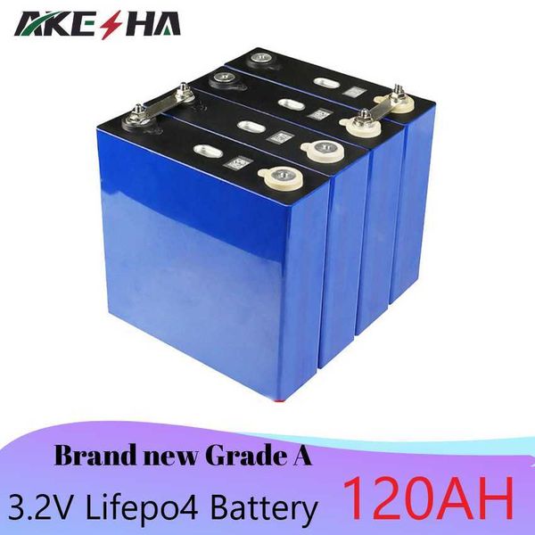 24PCS Phosphate Lithium Cells Brand NEW Grade A 12V 120AH Lifepo4 Cellules Pack de haute qualité RV EV Photovoltaïque 24V Avec Busbars