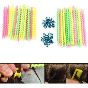 Brosses à cheveux 24 pièces en plastique longue coiffure outil de Salon de coiffure spirale cheveux Perm tige petit grand pour choisir Eas wmtisQ