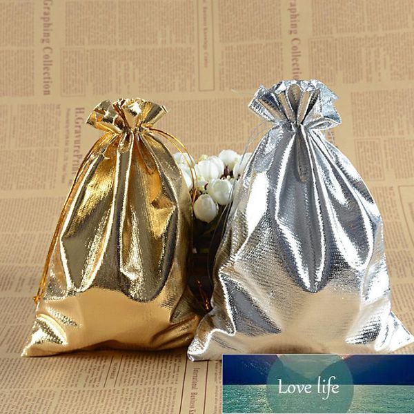 24 pièces/ensemble or argent couleur Organza sac bijoux emballage sac faveur de fête de mariage bonbons sacs faveur pochettes cordon cadeau sacs prix usine expert conception qualité