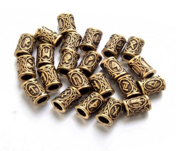 24pcs Top Silver Norse Viking Runes Charms Perles Résultats pour bracelets pour collier pendentif pour barbe ou cheveux Vikings Rune Kits4564034