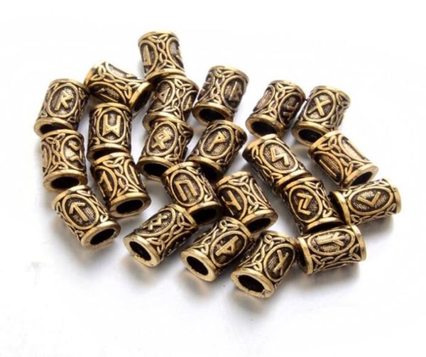 24 piezas Top Silver Norse Viking Runes Charms Hallazgos de cuentas para pulseras para collar colgante para barba o cabello Vikings kits de runa1229685