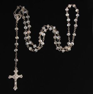 24pcs Collier de chapelet en gros / 6 mm, collier de prière en terres saints catholiques5004333