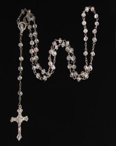 24pcs Collier de chapelet en gros / 6 mm, collier de prière en terre sainte catholique2761569