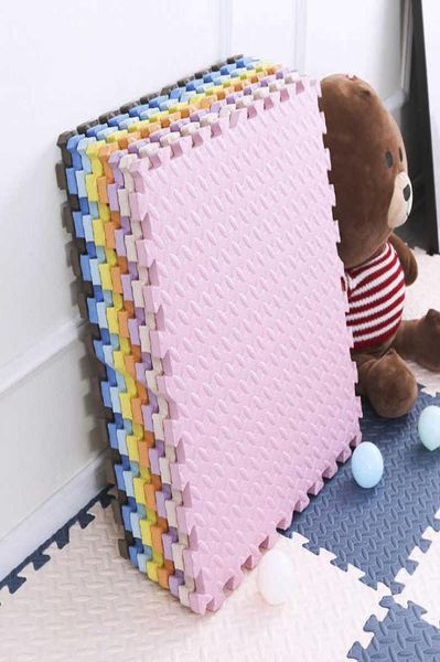 24 pcslot tapis de jeu pour bébé tapis de puzzle de couleur unie tapis en mousse EVA tapis de puzzle pour enfants 31X31X11 cm pour tapis de carrelage de protection de chambre à coucher 28349718