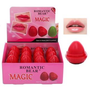 24pcslot Strawberry Hydrating Lip Balm Nutritious Lipstick for Women Dending Beauty Makeup Care Cosmetics Wholesale 240321