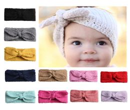 24pcslot turbante de diadema de punto de oreja más cálida de invierno para niñas de niñas Brazo de cañón anchos accesorios para cabello para cabello 2820330