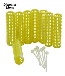 24 pièces ensemble 15mm rouleau à cheveux à dents en plastique avec broches fixes barres de dents pour Air Bang tiges de friser bigoudis coiffeur style U11957175868