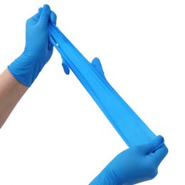 24pices titanfine professionele fabrikant blauw nitril wegwerphandschoenen poederdant