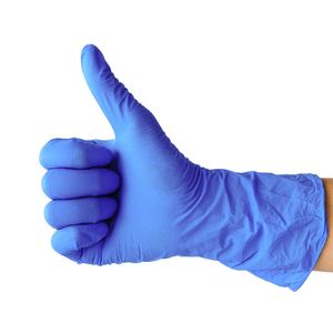 24Pieces Bouillon in VS Medische Nitrilexamen Handschoenen Leveranciers Dozen Poedervrije wegwerp Blauwe handschoenfabrikant