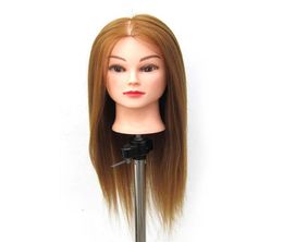 24quot 100 cheveux synthétiques coiffure cosmétologie Mannequin Mannequin tête de formation modèle avec pince à perruque 5034256