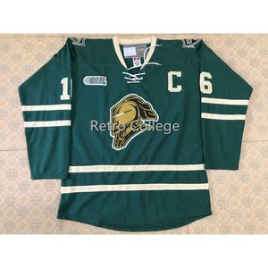 24S 16 MAX DOMI Game London Knights COA 2013-14 OHL Movember Hockey Jersey Borduursel gestikt Pas elk nummer en naam Jerseys aan