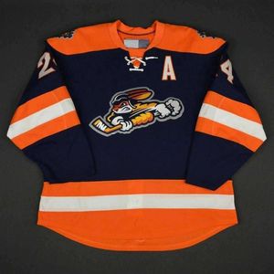 24S 2020 Greenville Swamp Rabbits 24 Justin DaSilva Jersey de hockey bordado cosido Personaliza cualquier número y nombre Jerseys