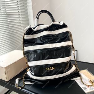 24S CC 22 Backpack Luxe Designer Dames Draws String Knapsack Handtas Hoogwaardige lederen laptop Computer Tas Schooltas enkele schoudertas GM MM