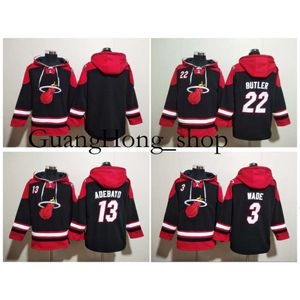 24S GH 22 Jimmy Butler verwarmt basketbal hoodie Miamis trui 13 Bam Ado Dwyane 3 Wade sport sweatshirts winterjas