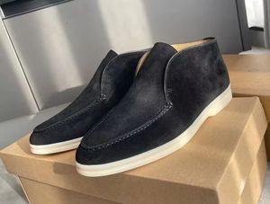 24S lp casual schoenen open wandelingen zomerwandeling dekschoenen Suède loafer stad luie loafers heren dames suède sneaker midden uitgesneden met doos 36-47