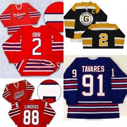 Maillot des généraux d'Oshawa 24S 88 Eric Lindros 2 Bobby Orr 27 Kewin 26 Shane Doyle 31 Dirienzo 91 John Tavares 6 Jimmy McDowell Maillot de hockey