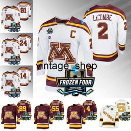 24S vin 81 Jimmy Snuggerud Minnesota Golden Hockey Jersey Frozen Four 2023 NCAA Matthew Knies Ben Brinkman Sammy Walker Ryan Johnson Blake