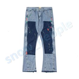 24SS 2023 Herenontwerpers Hip Hop gesplitste splaaste jeans verontruste Slim Fit denim broek Mans streetwear gewassen broek topswater groothandel