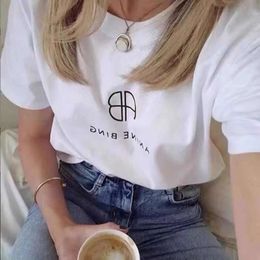 24SS ABBING Designer Cotton T-shirt anine Nouveau produit Simple Summer Casual Pullover Tees Anime Hot Letter Imprimé Femmes Vernite Polos T-shirt à manches courtes