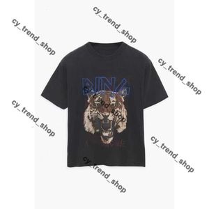 24ss AB Ontwerper Mode T-shirt Anines Bing Sweatshirt Slank Klassieke Stijl Voorkant Achterkant Gedrukt Letter Tee Katoen Dames Ronde Hals Annie Bing T-shirt Tops Anime Polo 870