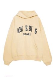 24SS AB Women Desginer Bing Fashion Cotton Hooded Nieuwe klassieke letterafdruk Waswater Roer fry Color Snowflake Losse sweatshirt Hoodies 173