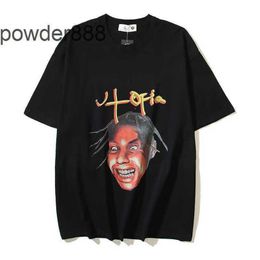 24SS American Street Trendy Malf mandeved Summer Loose Yama Text Mock Boy Avatar Imprime T-shirt à manches courtes