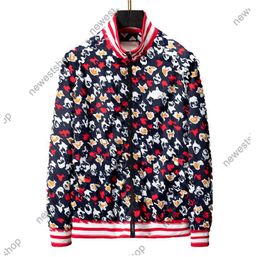 24SS Otoño Diseñador para hombre chaquetas color carta impresión chaqueta hombres para mujer abrigos de manga larga hombre streetwear lujos abrigo tamaño asiático M-XXXL