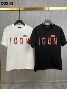 24SS Brand Men T-shirt Designer D2 Mens Polo Tops Luxury Dsquare Print Shorts O-Neck Shirts Ments à manches courtes DT2024 DSQ TEE SHIRTS TEE SHIRTS RCJT001