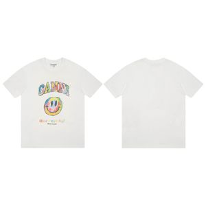 24ss Camiseta informal con estampado encantador, camiseta de diseñador de manga corta para mujeres y niñas, 10 de enero