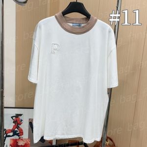 24SS Clean Fit PRD Fashion Designer T-shirts Summer Tops de luxe à manches courtes PRD pour femmes avec des chemises de créateur de logo à bande ou de logo mental Triangle 738