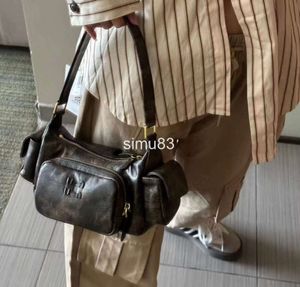 Sac de créateur 24SS 7a Sacs de qualité Femmes Miui Hobo Vintage Leather Y2K épaule