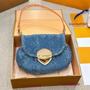 Sac de créateur 24SS Sac fourre-tout vintage sac à main Denim Sunset grand lingot sac à main pour femme sac à main