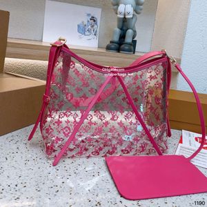 24ss bolso de diseñador bolso de mano de mujer bolso de playa de PVC transparente bolso de gran capacidad bolso de hombro impreso clásico bolsos de mano de moda para mujer