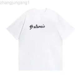 24SS Designer Baleciaga T-shirt Blenciaga Marque de mode d'été Hommes et femmes Ba Famille Imprimé Lettre Partenaire Tshirt À Manches Courtes Lâche Pur Coton Aape