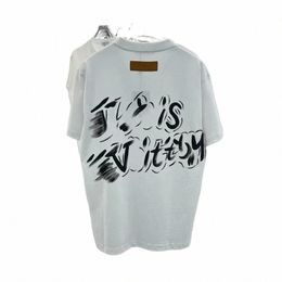 24SS Designer Brand Tees T Shirts Top Kwaliteit Pure Cott Shirt Short Sheeve Shirt Simple Letter Gedrukte Zomer Casual Men Kleding Maat S-XXL F3ZC#