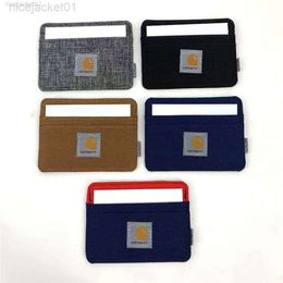24SS Designer Carhart Bag Carharrt Kaha Sac de carte en toile pour hommes Ultra mince portable compact étui pour carte de crédit carte d'identité sac de rangement pour carte bancaire