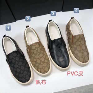 24SS Designer Coache Coaches Schoenen Nieuwe Casual Board Shoes Cover For Lazy Feet Shoes Het ontwerp aan beide zijden van de schoenen is handig voor het dragen van solide kleurronde teen