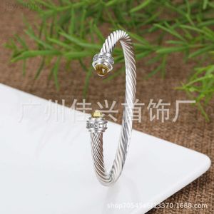 24SS -ontwerper David Yumans Yurma sieraden AA armband populair geweven open twisted thread 5m met diamantstijl w
