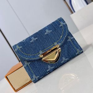 24SS Designer Denim Zippy Long Portefeuilles Courts Femmes Hommes Clé Pochette Sac 2024 Bleu Denim Zipper Portefeuille Vintage Sacs À Main Unisexe Zippy Coin Bourse