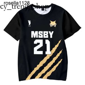 Designer 24SS Haikyuu Msby Black Jackal 3d T-shirt d'été msby tees o-cou