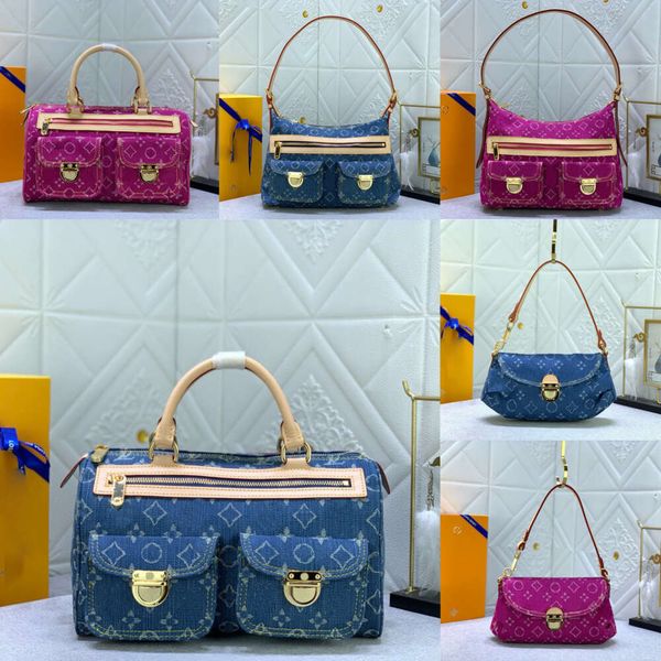 24ss bolso de diseñador mujer bolso de viaje de mezclilla bolso clásico jacquard hombro cruz cuerpo bolsa para mujer bolsos de moda