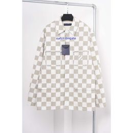 Chaqueta de diseñador de 24SS Chaqueta para hombres a prueba de viento de la chaqueta suelta de la chaqueta casual de la chaqueta de checkerboard de la chaqueta de primavera