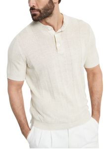 24ss Designer Mens T-shirts décontractés Tee Summer Brunello Men Tshirt Linon côtelé et coton-mélange Cuccinelli