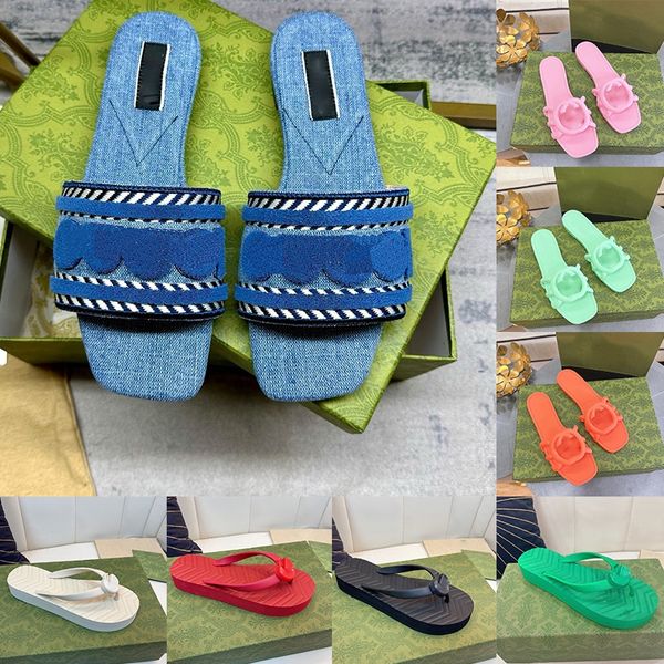 Slippers de créateurs 24SS, top en caoutchouc de mode pour femmes diapositives, nouvelles sandales florales de broderie, femme femme sandale femelle chaussures Claquette